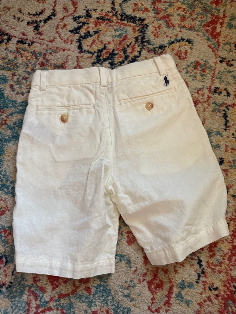 Polo by Ralph Lauren White boys Linen Blend Shorts